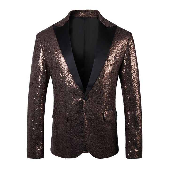Tailored Fit Single Breasted One-Button Sequin Men&