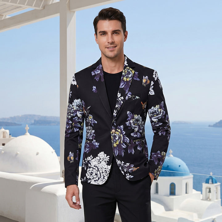 Tailored Fit Notched Lapel Single Breasted One-button Men&