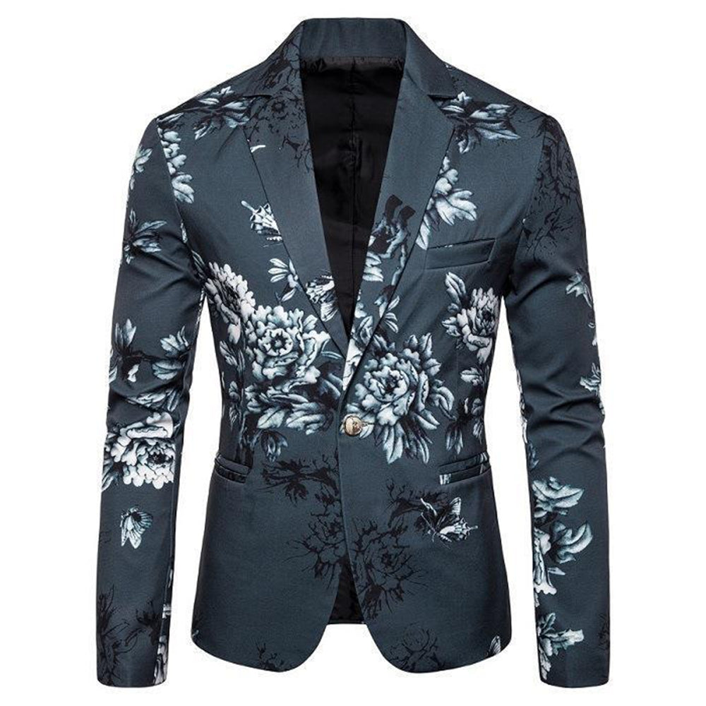 Tailored Fit Notched Lapel Single Breasted One-button Men&