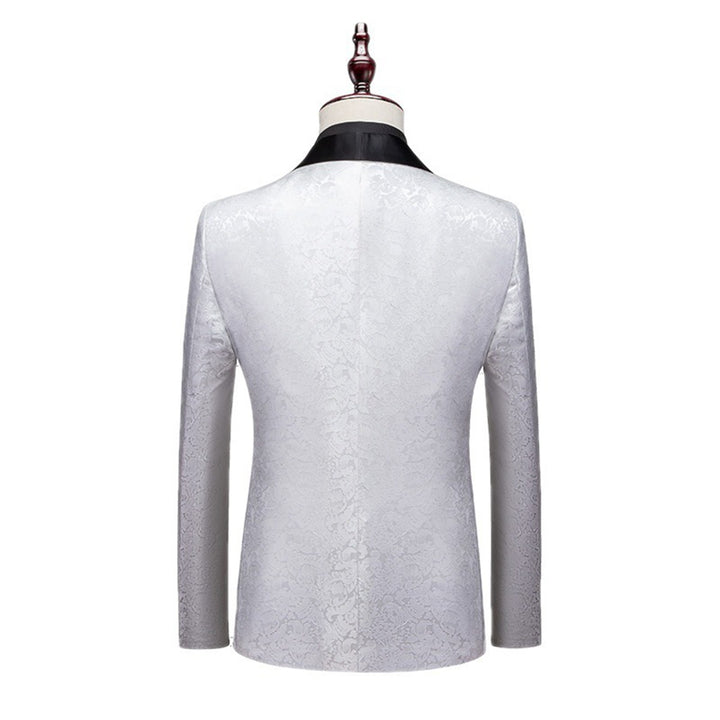 Tailored Fit Shawl Lapel Single Breasted One-button 3 Pieces Patterned Men&