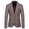 Tailored Fit Notched Lapel Single Breasted One-button Striped Men's Party Jacket