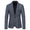 Tailored Fit Notched Lapel Single Breasted One-button Striped Men's Party Jacket