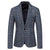 Tailored Fit Notched Lapel Single Breasted One-button Striped Men's Party Jacket
