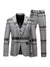 Tailored Fit Notched Lapel Single Breasted One-button 3 Pieces Patterned Men's Wedding Suits