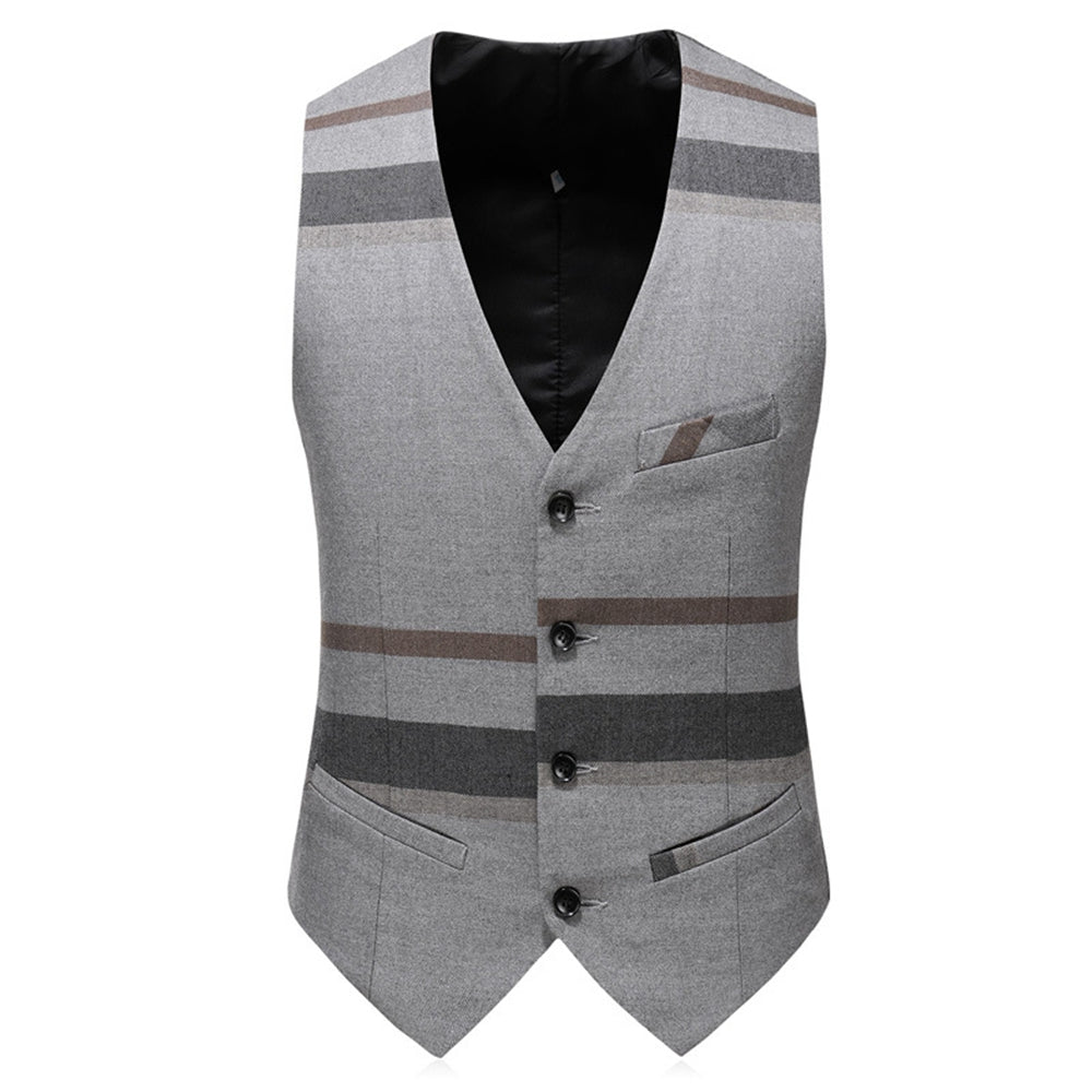 Tailored Fit Notched Lapel Single Breasted One-button 3 Pieces Patterned Men&