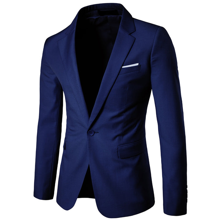 Tailored Fit Notched Lapel Single Breasted One-button Men&