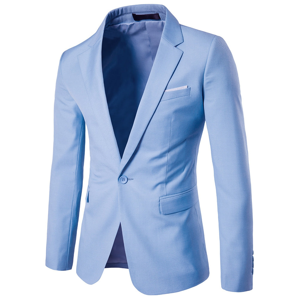 Tailored Fit Notched Lapel Single Breasted One-button Men&