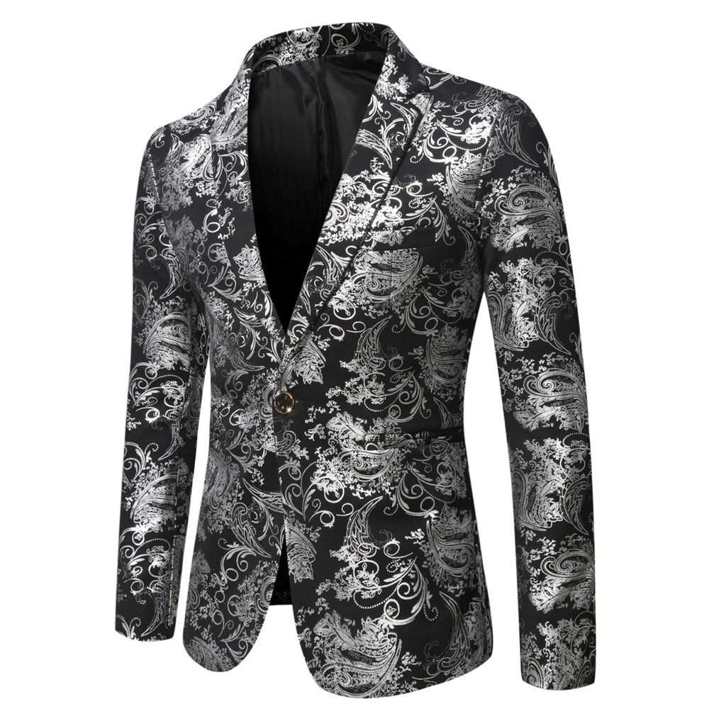 Tailored Fit Notched Lapel Single Breasted One-button Men&