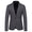 Tailored Fit Notched Lapel Single Breasted One-button Striped Men's Party Jacket