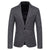 Tailored Fit Notched Lapel Single Breasted One-button Striped Men's Party Jacket