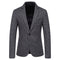 Tailored Fit Notched Lapel Single Breasted One-button Striped Men's Party Jacket