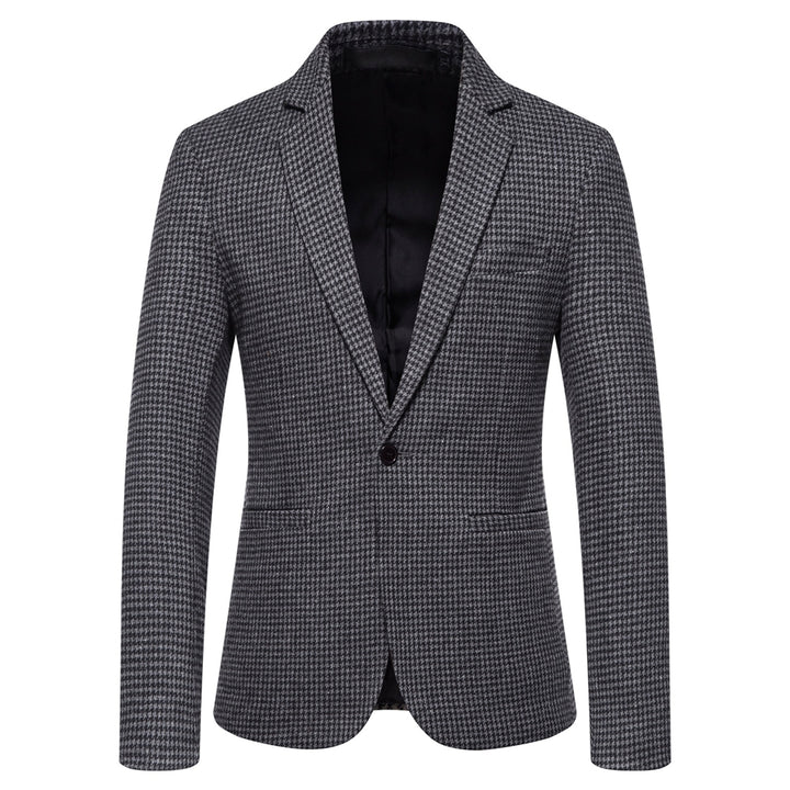 Tailored Fit Notched Lapel Single Breasted One-button Striped Men&
