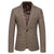 Tailored Fit Notched Lapel Single Breasted One-button Striped Men's Party Jacket