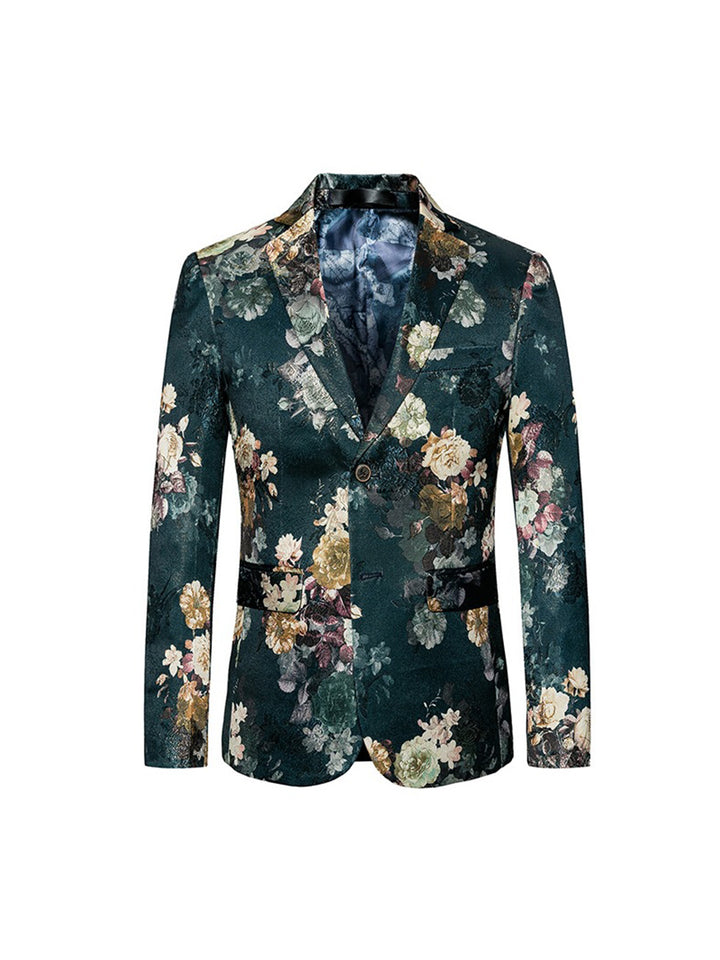 Tailored Fit Notched Lapel Breasted Two-Buttons Beach Men&