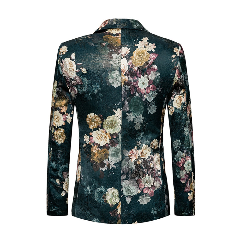 Tailored Fit Notched Lapel Breasted Two-Buttons Beach Men&