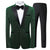 Tailored Fit Peaked Lapel Single Breasted One-button 3 Pieces Patterned Men's Wedding Suits