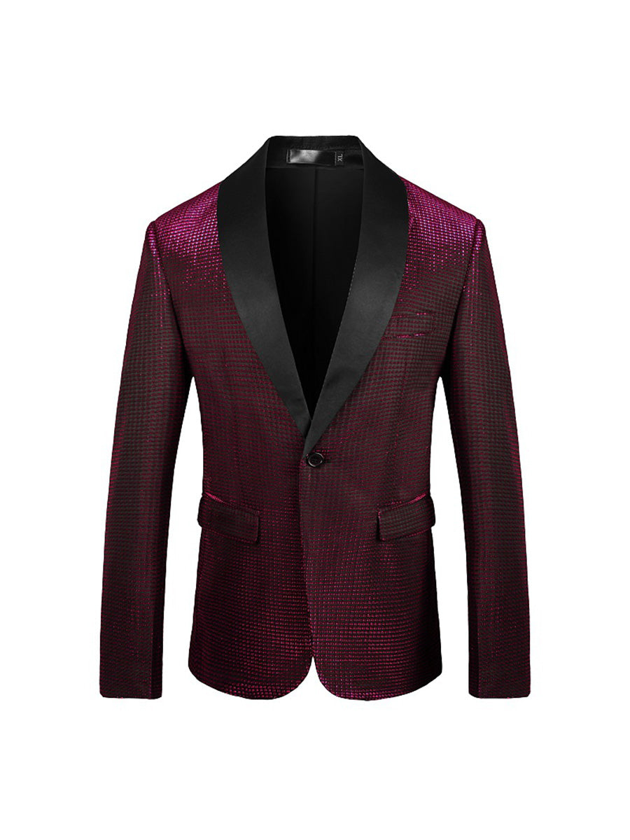 Tailored Fit Shawl Lapel Single Breasted One-button Men&