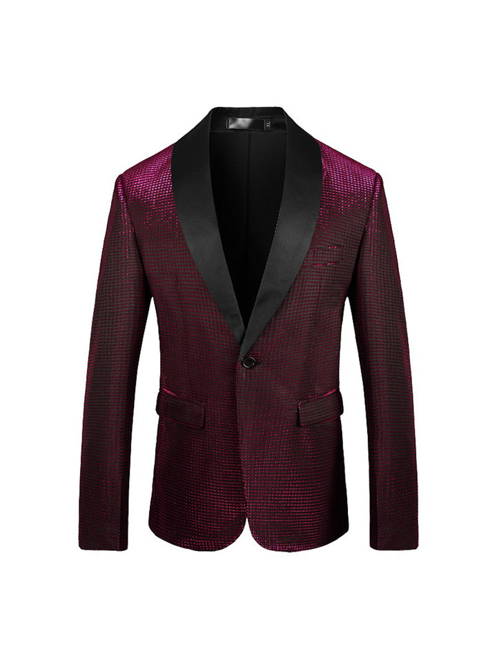 Tailored Fit Shawl Lapel Single Breasted One-button Men&