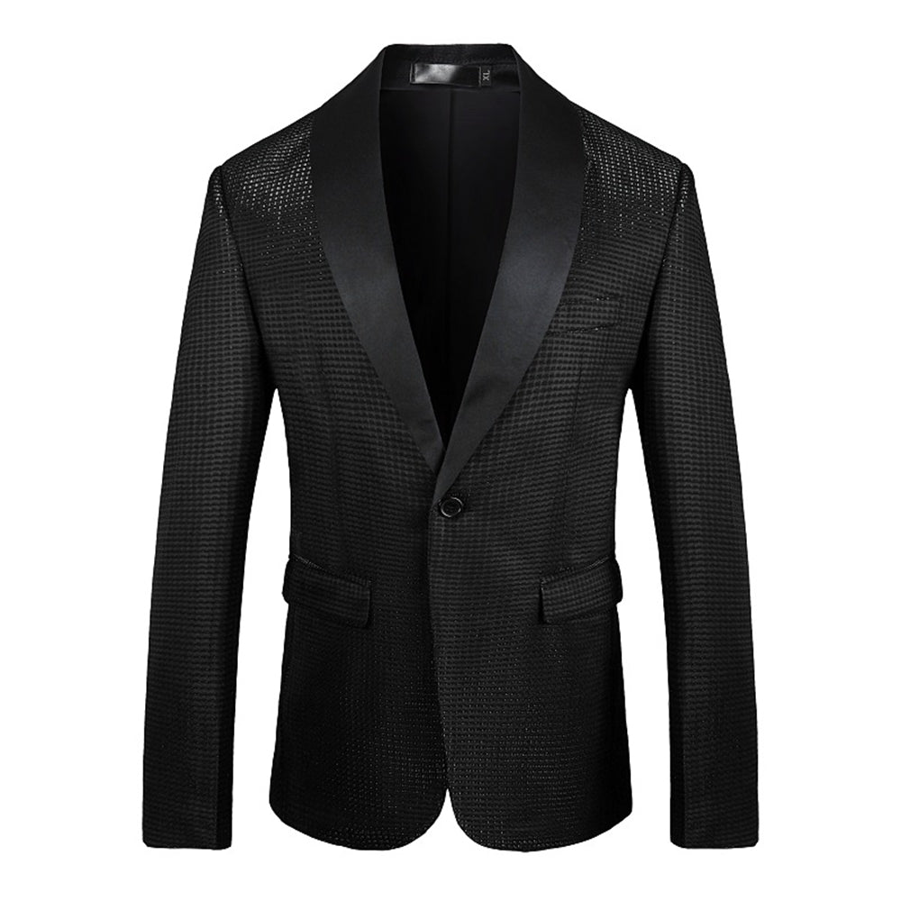 Tailored Fit Shawl Lapel Single Breasted One-button Men&
