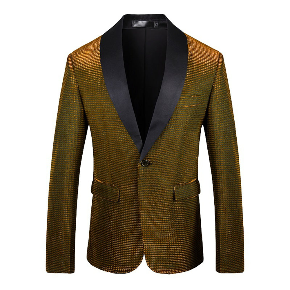 Tailored Fit Shawl Lapel Single Breasted One-button Men&