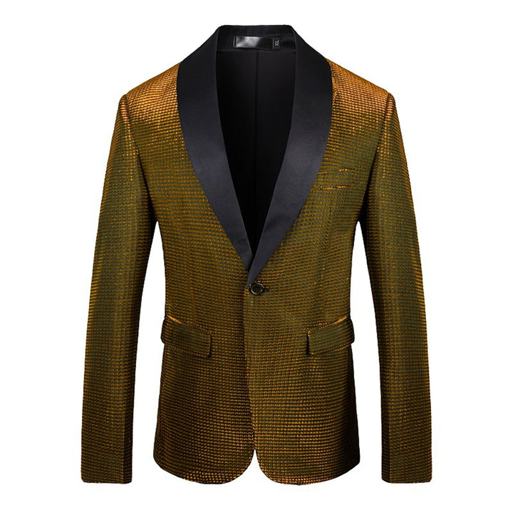 Tailored Fit Shawl Lapel Single Breasted One-button Men&