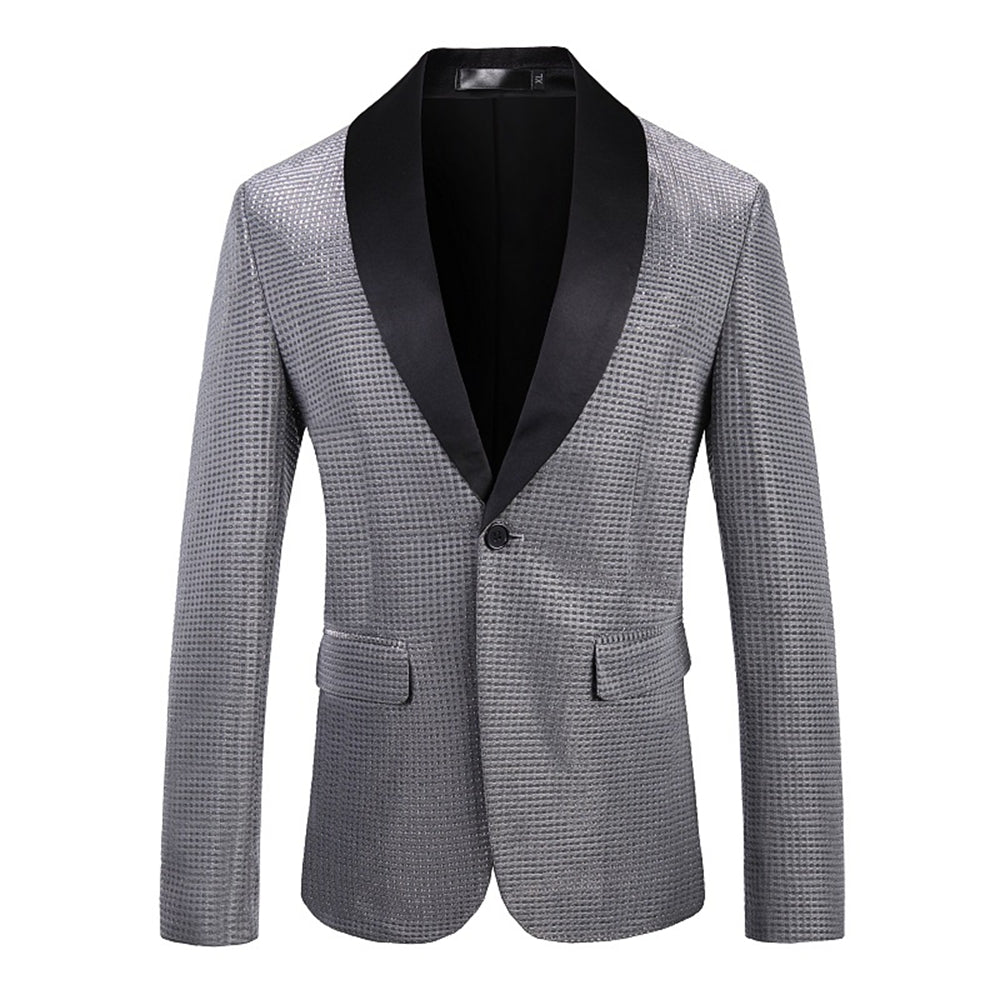 Tailored Fit Shawl Lapel Single Breasted One-button Men&