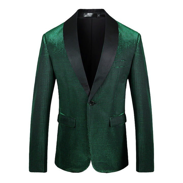 Tailored Fit Shawl Lapel Single Breasted One-button Men&