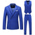 Tailored Fit Peaked Lapel Double Breasted Six-buttons 3 Pieces Men's Wedding Suits