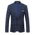 Tailored Fit Notched Lapel Single Breasted One-button Striped Men's Party Jacket
