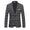 Tailored Fit Notched Lapel Single Breasted One-button Striped Men's Party Jacket