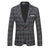 Tailored Fit Notched Lapel Single Breasted One-button Striped Men's Party Jacket