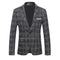 Tailored Fit Notched Lapel Single Breasted One-button Striped Men's Party Jacket