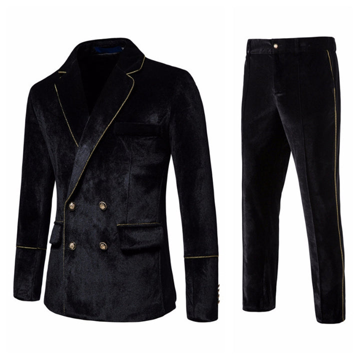 Tailored Fit Notched Lapel Breasted Four-Buttons 2 Pieces Beach Men&