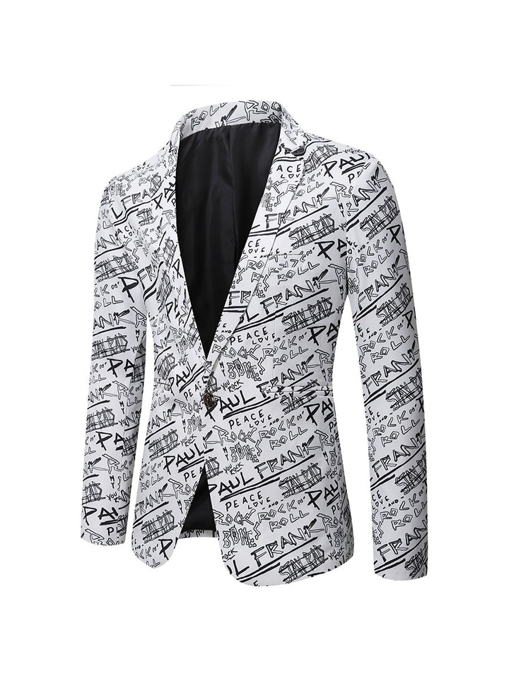 Tailored Fit Notched Lapel Single Breasted One-button Men&