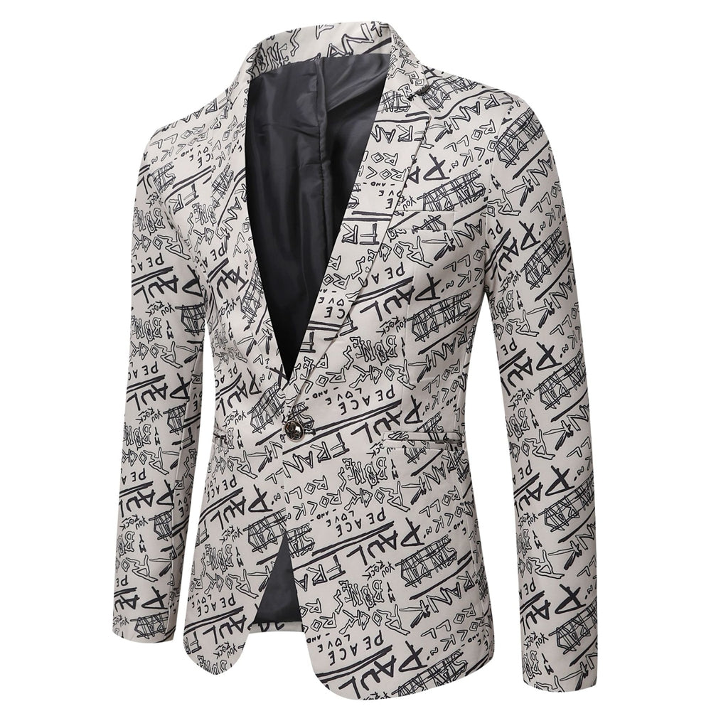 Tailored Fit Notched Lapel Single Breasted One-button Men&