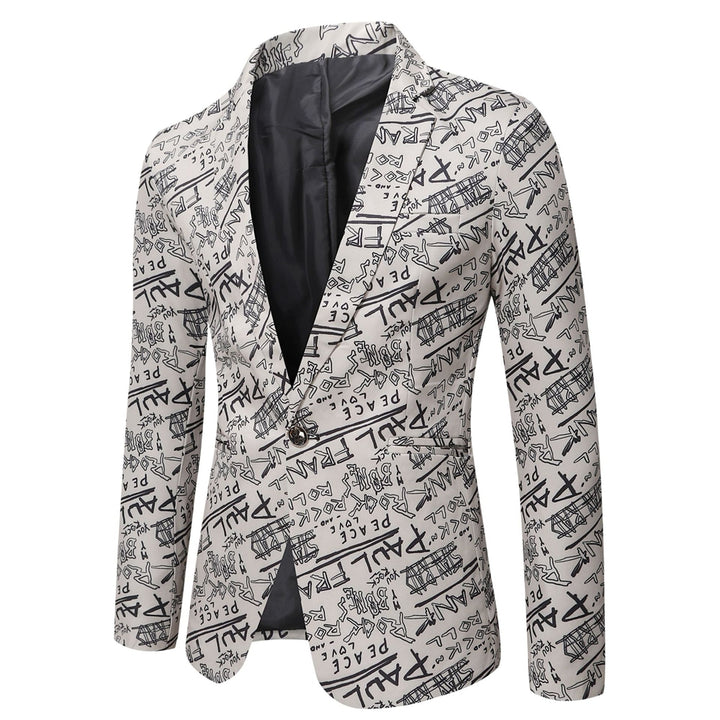 Tailored Fit Notched Lapel Single Breasted One-button Men&