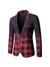 Tailored Fit Notched Lapel Single Breasted One-button Striped Men's Party Jacket