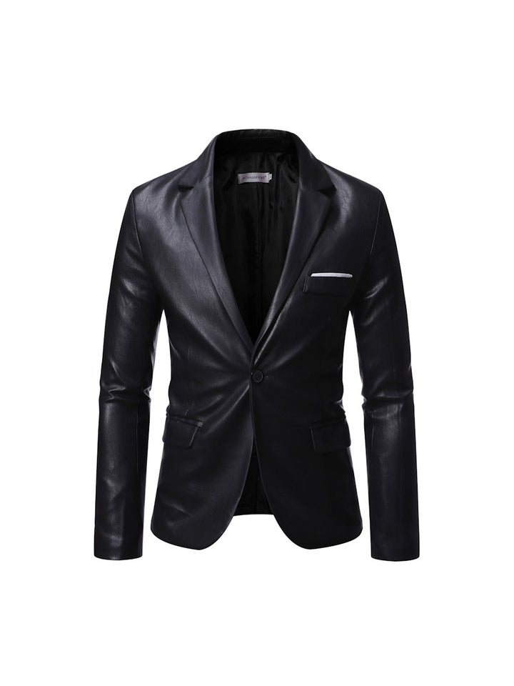 Tailored Fit Notched Lapel Single Breasted One-button Men&