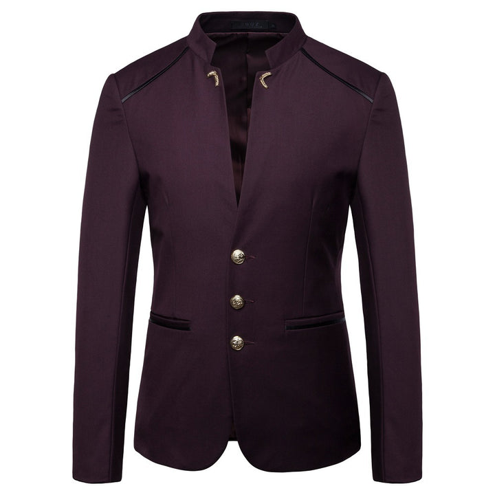 Tailored Fit High Neck Single Breasted Three-button Men&