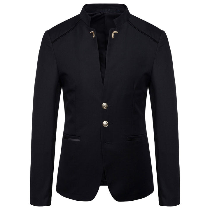 Tailored Fit High Neck Single Breasted Three-button Men&