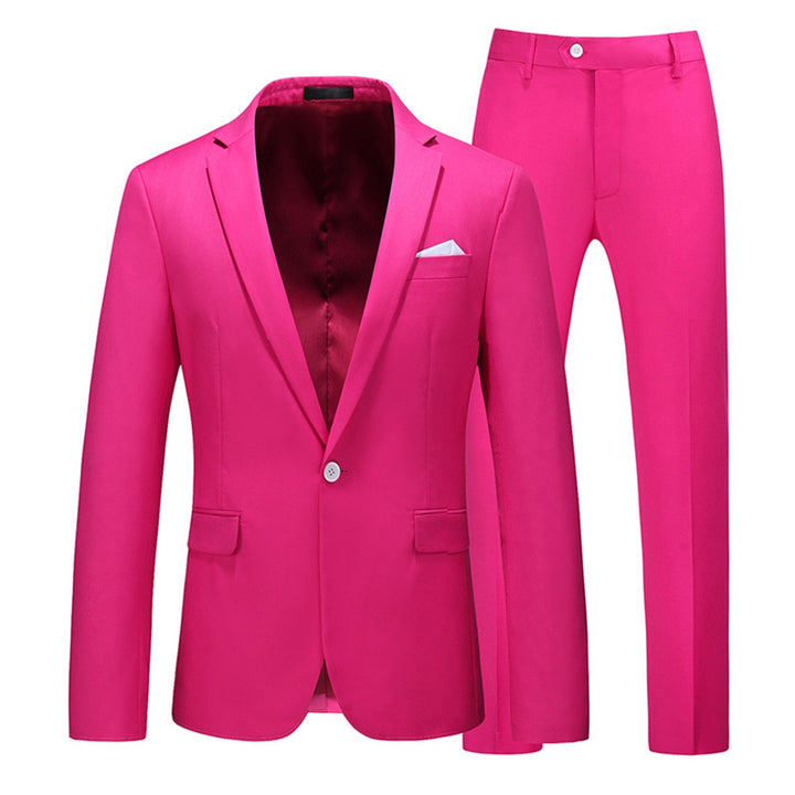 Tailored Fit Single Breasted One-button 2 Pieces Men&