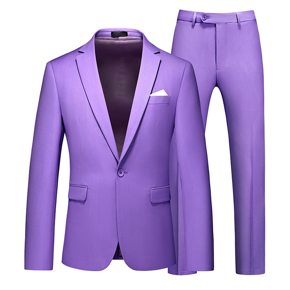 Tailored Fit Single Breasted One-button 2 Pieces Men&