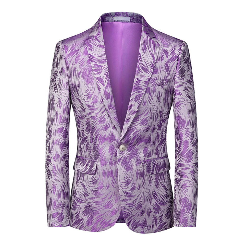 Tailored Fit Notched Lapel Single Breasted One-button Men&
