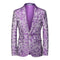 Tailored Fit Notched Lapel Single Breasted One-button Men's Party Jacket