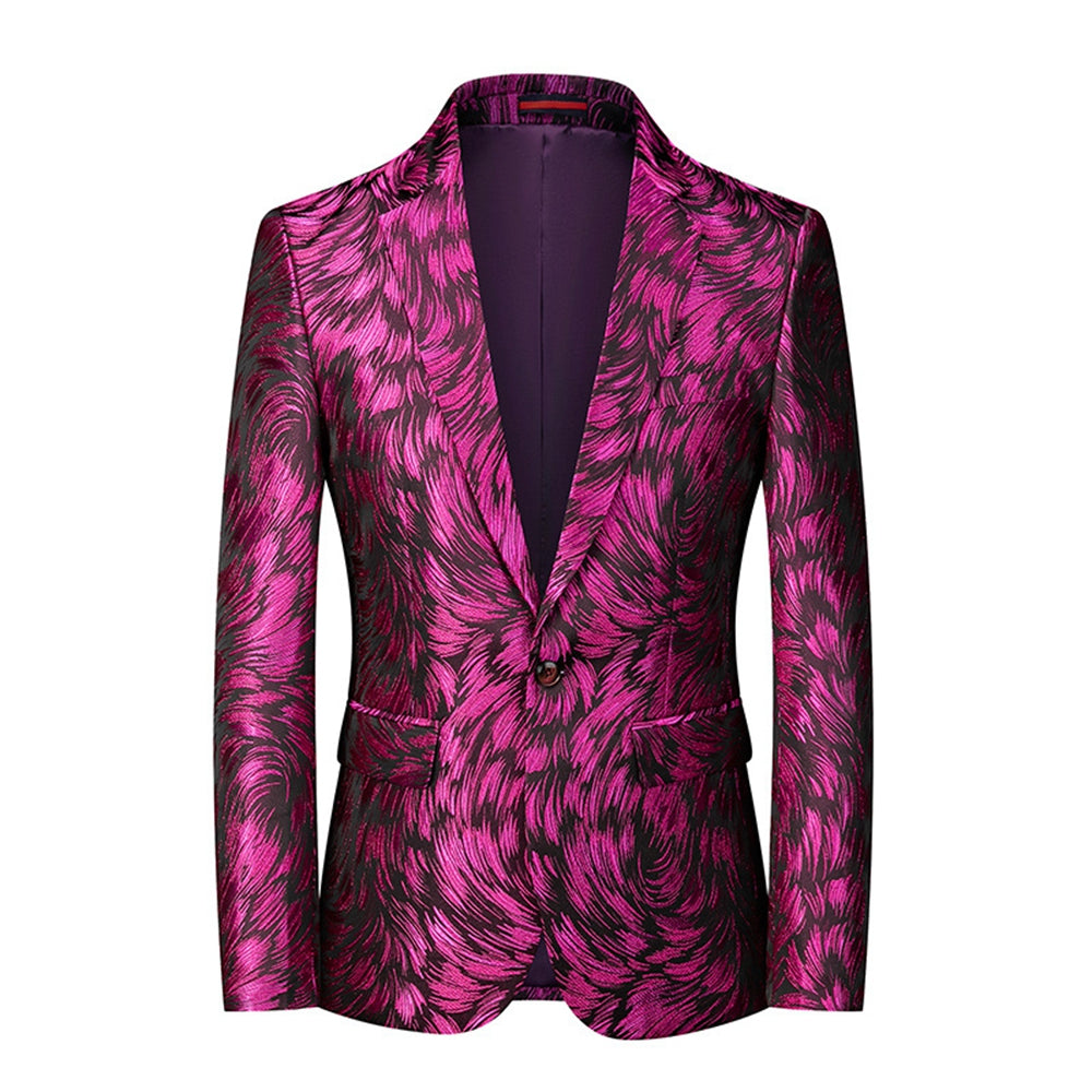 Tailored Fit Notched Lapel Single Breasted One-button Men&