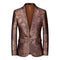 Tailored Fit Notched Lapel Single Breasted One-button Men's Party Jacket