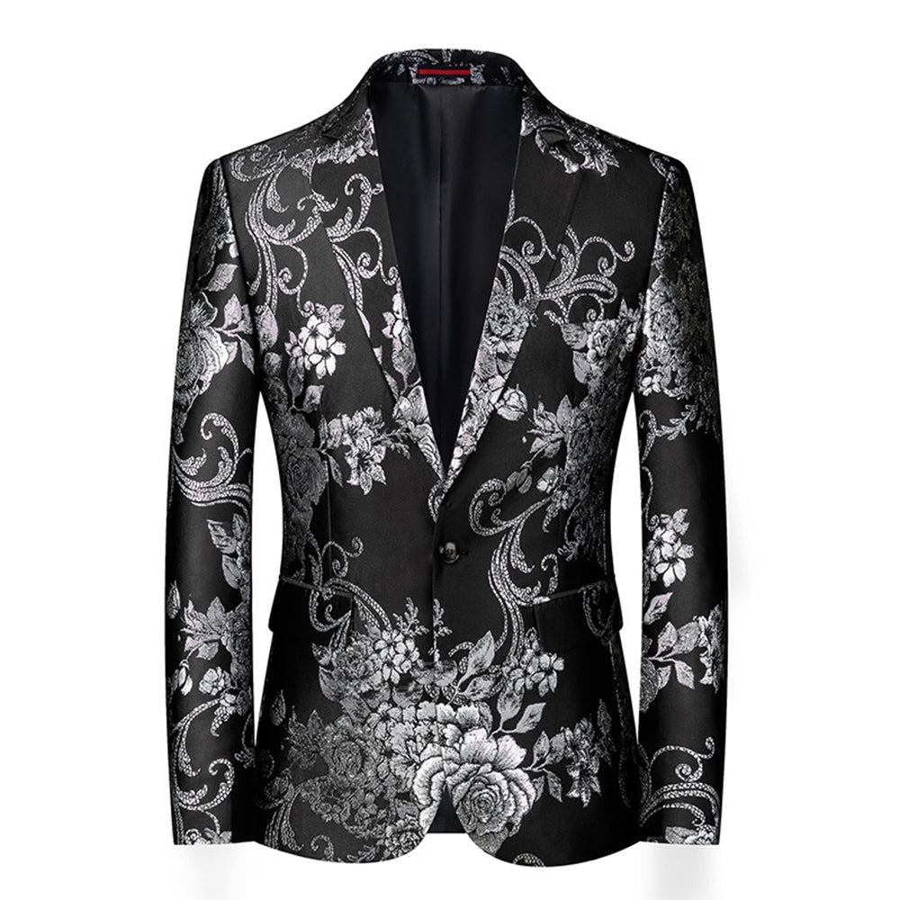 Tailored Fit Notched Lapel Single Breasted One-button Men&