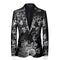 Tailored Fit Notched Lapel Single Breasted One-button Men's Party Jacket