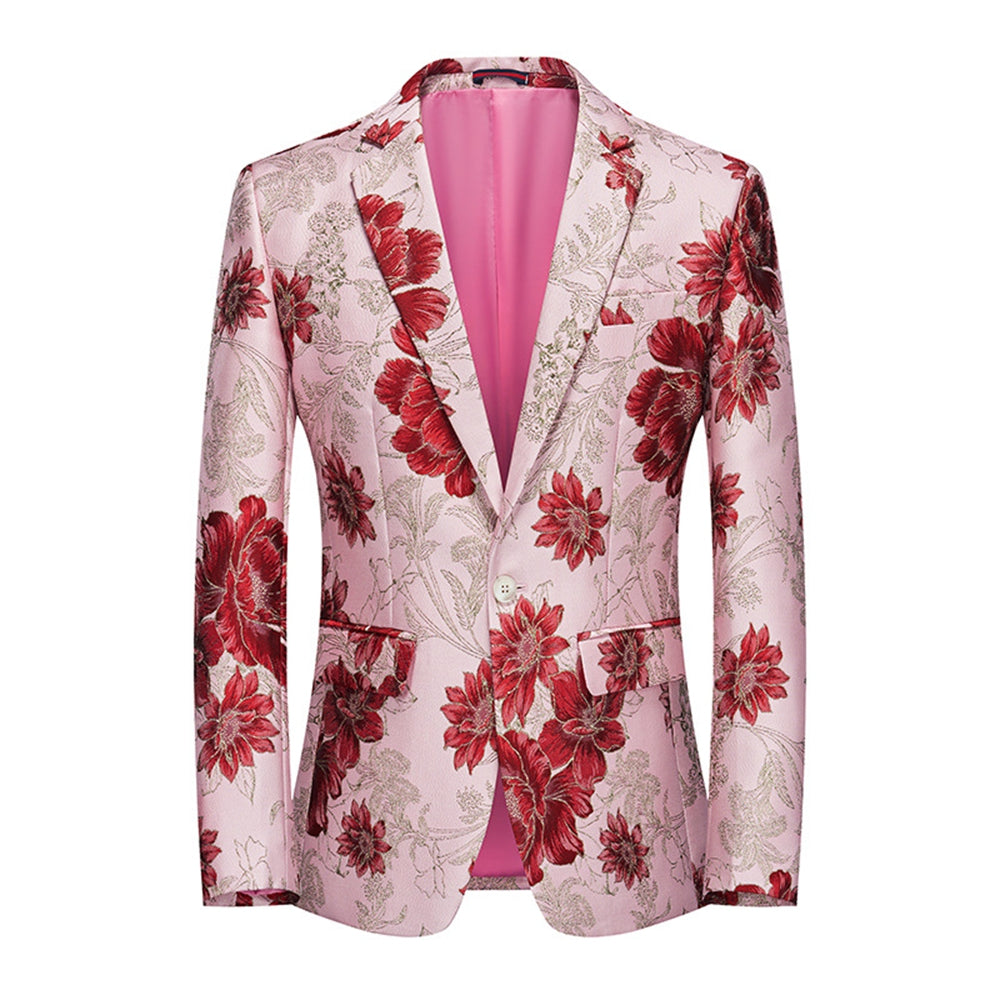 Tailored Fit Notched Lapel Single Breasted One-button Men&