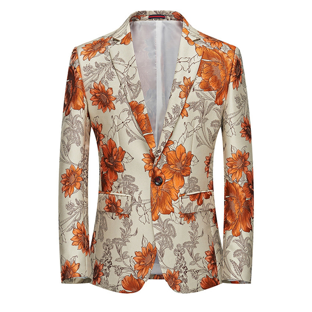 Tailored Fit Notched Lapel Single Breasted One-button Men&